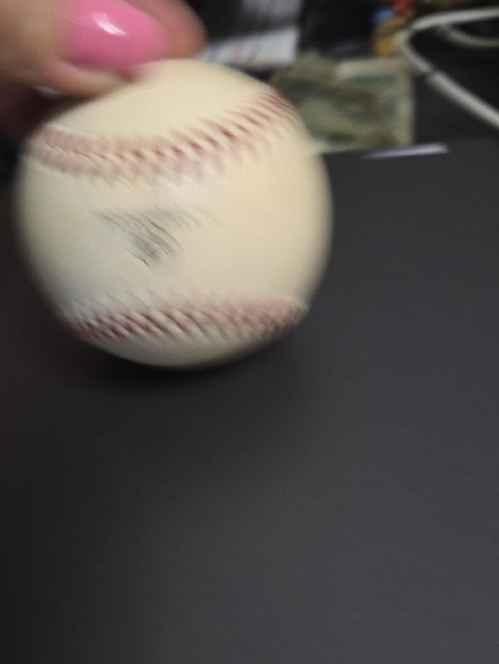 Autographed Promotional Baseball with Red Stitching - Picture 3 of 4